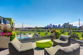 Outdoor rooftop lounge